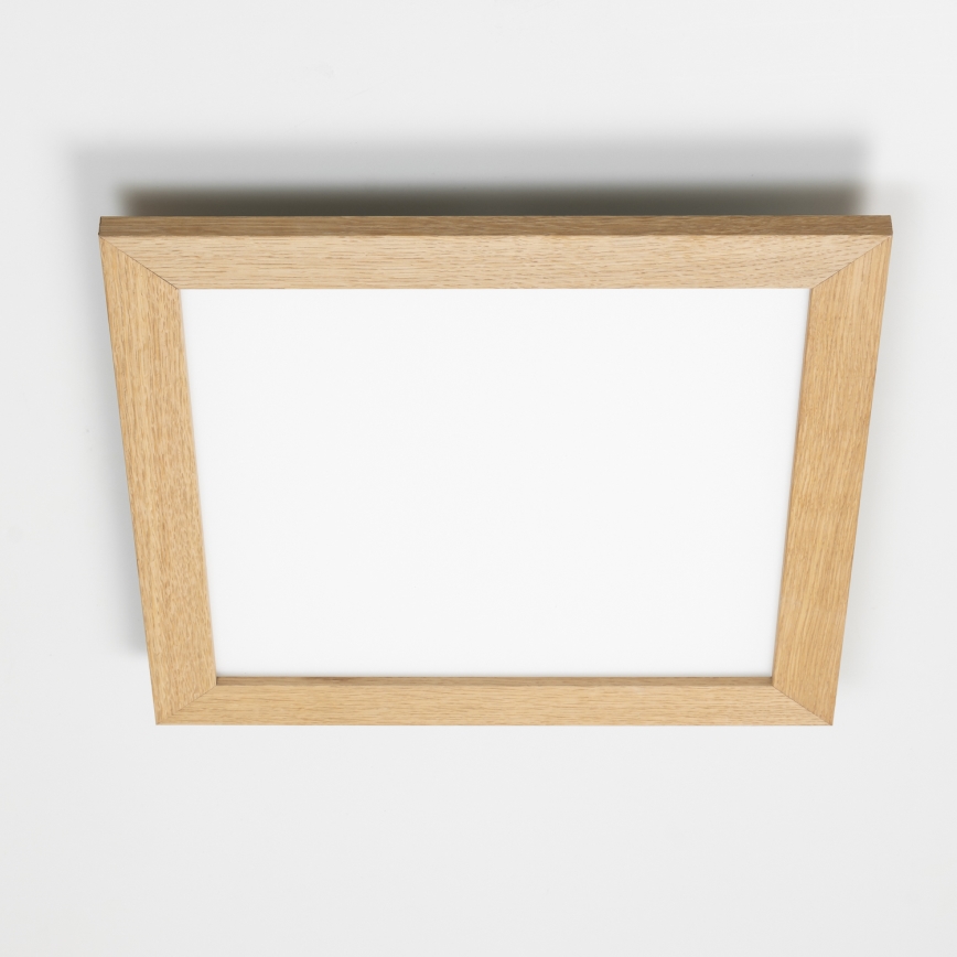 Eglo - LED Prigušivi nadgradni panel POZZALLO WOOD LED/21W/230V 2700-6500K 49,5x49,5 cm braon + Daljinski upravljač