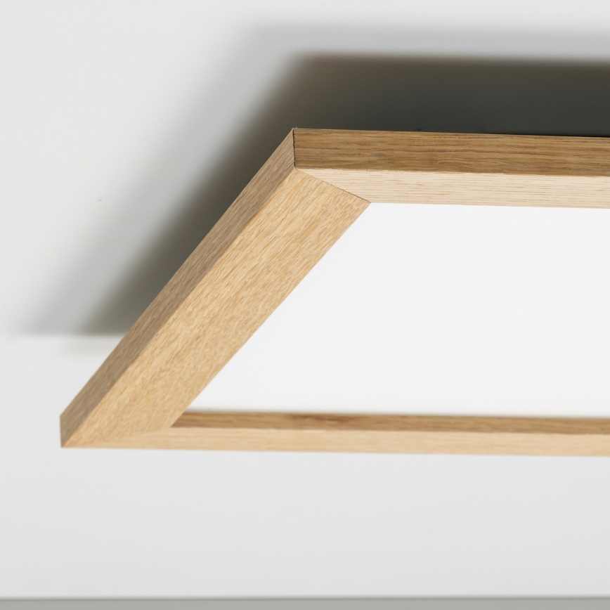 Eglo - LED Prigušivi nadgradni panel POZZALLO WOOD LED/21W/230V 2700-6500K 49,5x49,5 cm braon + Daljinski upravljač