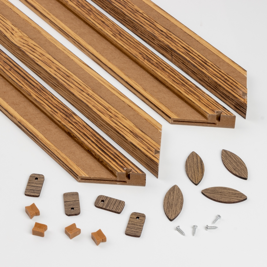 Eglo - LED Prigušivi nadgradni panel POZZALLO WOOD LED/21W/230V 2700-6500K 49,5x49,5 cm braon + Daljinski upravljač
