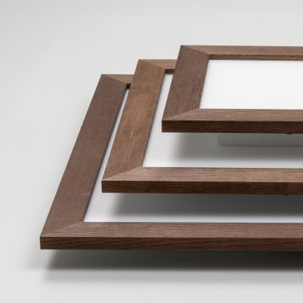 Eglo - LED Prigušivi nadgradni panel POZZALLO WOOD LED/21W/230V 2700-6500K 49,5x49,5 cm tamno braon + Daljinski upravljač
