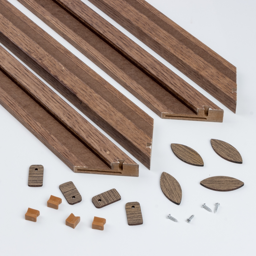 Eglo - LED Prigušivi nadgradni panel POZZALLO WOOD LED/21W/230V 2700-6500K 49,5x49,5 cm tamno braon + Daljinski upravljač