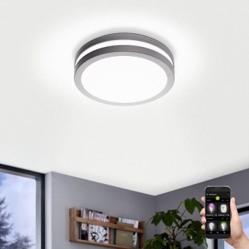Eglo - LED prigušiva kupatilska plafonska lampa LOCANA-C LED/14W srebrna IP44