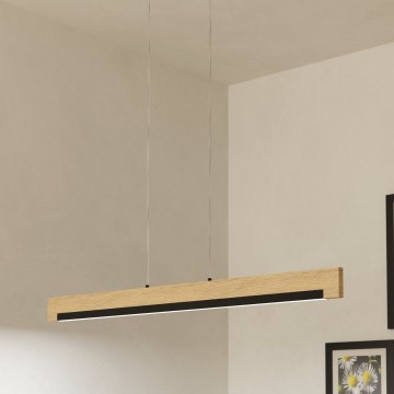 Eglo - LED prigušiva lampa na sajli LED/25,5W/230V 3000K crna/bež