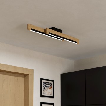 Eglo - LED Prigušiva plafonjera 2xLED/10W/230V 3000K crno/bež