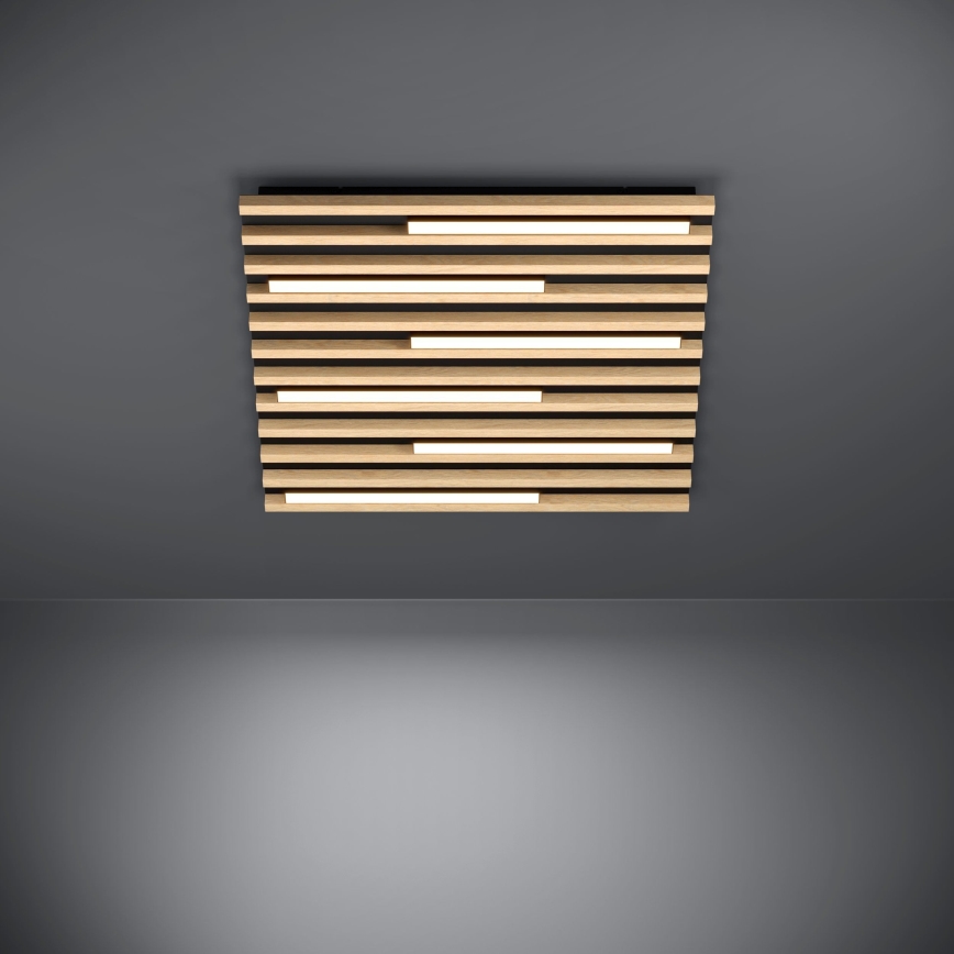 Eglo - LED Prigušiva plafonjera 6xLED/8,5W/230V 3000K 57,5x57,5 cm braon