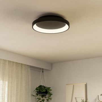 Eglo - LED Prigušiva plafonjera LED/12W/230V 2700-6500K crno + Daljinski upravljač