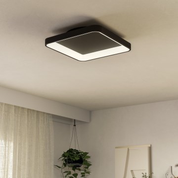 Eglo - LED Prigušiva plafonjera LED/12W/230V 2700-6500K crno + Daljinski upravljač