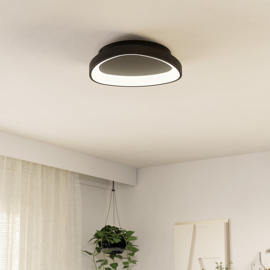 Eglo - LED Prigušiva plafonjera LED/12W/230V 2700-6500K crno + Daljinski upravljač