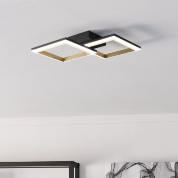 Eglo - LED Prigušiva plafonjera LED/18,4W/230V 4000K crno/zlatna