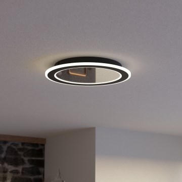 Eglo - LED Prigušiva plafonjera LED/20W/230V 2700-6500K crno + Daljinski upravljač