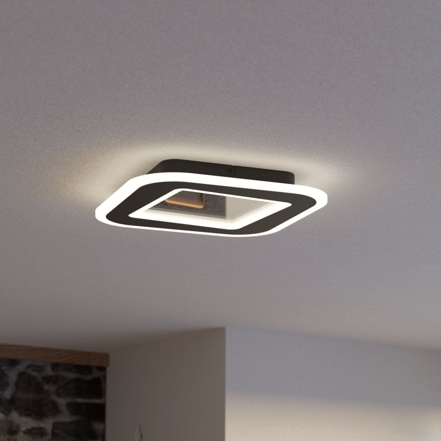 Eglo - LED Prigušiva plafonjera LED/20W/230V 2700-6500K crno + Daljinski upravljač