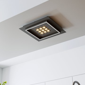 Eglo - LED Prigušiva plafonjera LED/21,4W/230V 2700-6500K crno + Daljinski upravljač