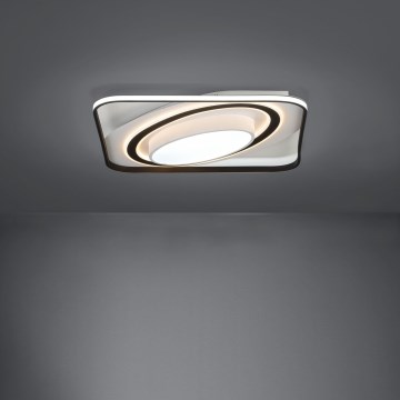 Eglo - LED Prigušiva plafonjera LED/28W/230V+LED/13W+ LED/2,8W 3000-6500K crno + Daljinski upravljač