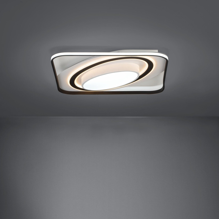 Eglo - LED Prigušiva plafonjera LED/28W/230V+LED/13W+ LED/2,8W 3000-6500K crno + Daljinski upravljač