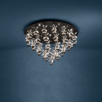 Eglo - LED Prigušiva plafonjera LED/77,4W/230V 3000K crno