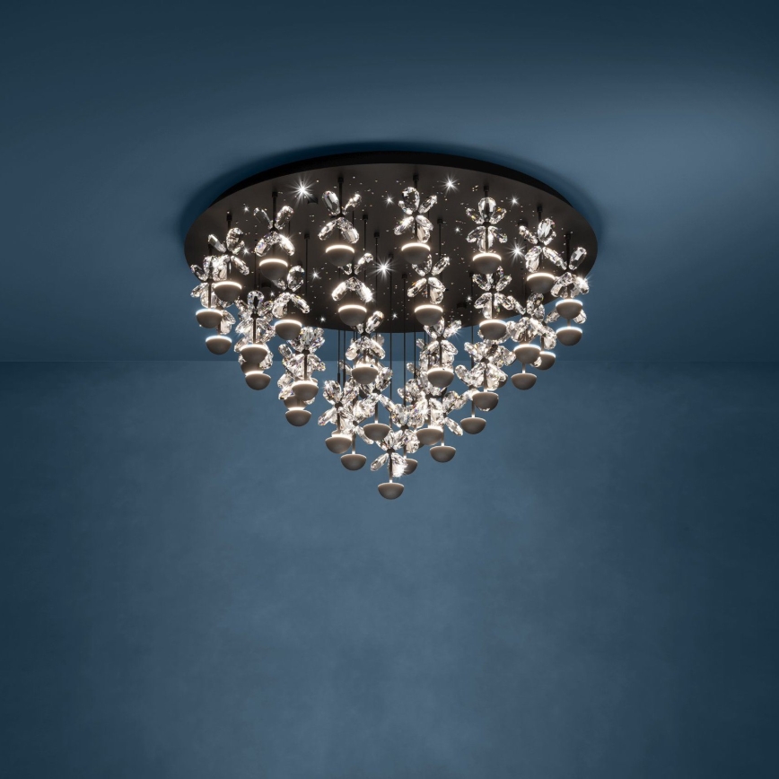 Eglo - LED Prigušiva plafonjera LED/77,4W/230V 3000K crno