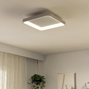 Eglo - LED Prigušiva plafonjera LORETELLO LED/12W/230V bela + Daljinski upravljač