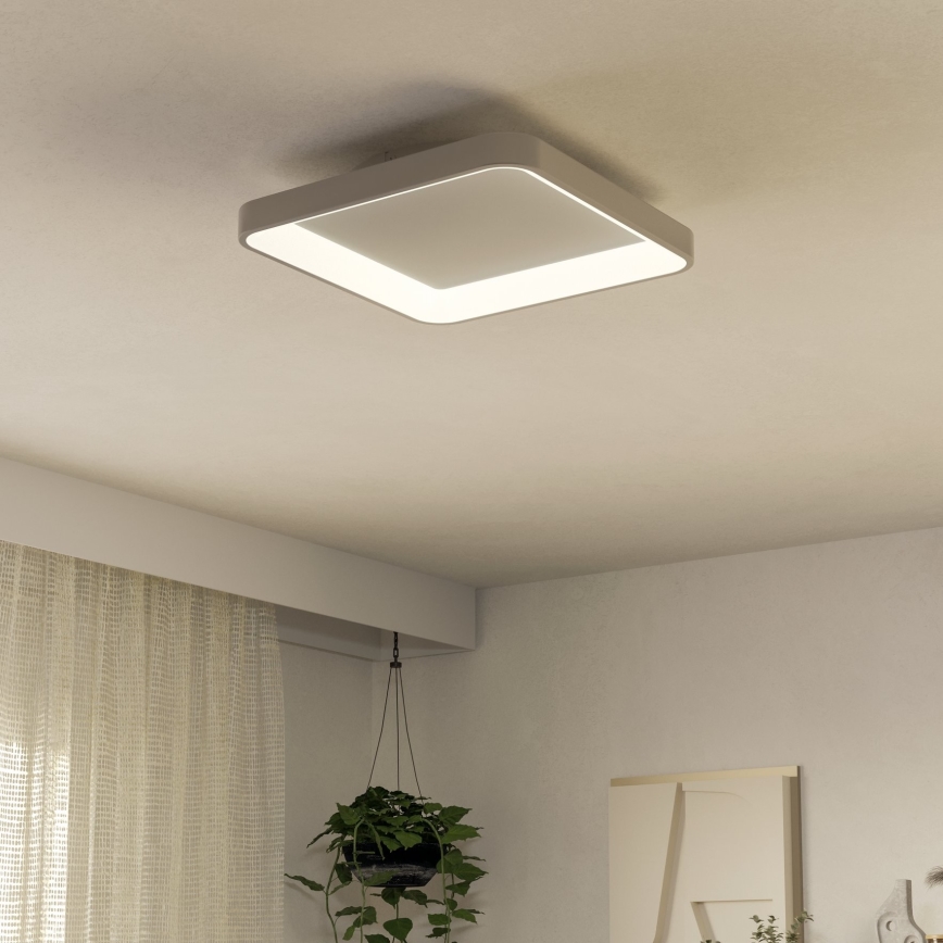Eglo - LED Prigušiva plafonjera LORETELLO LED/12W/230V bela + Daljinski upravljač