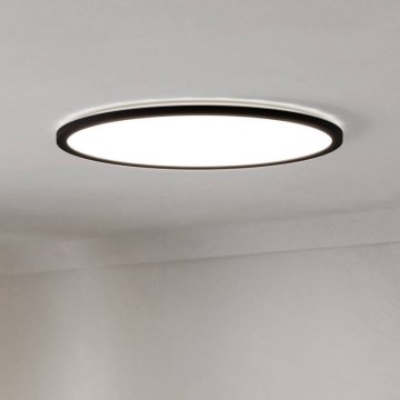 Eglo - LED Prigušiva plafonjera za kupatilo LED/16,8W/230V 2700-6500K pr. 50 cm IP44 crno + Daljinski upravljač