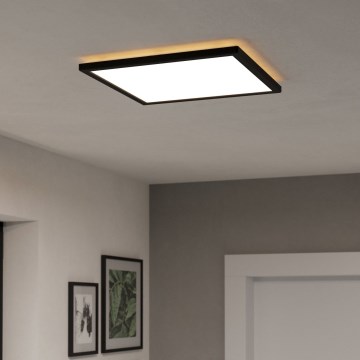 Eglo - LED Prigušiva plafonjera za kupatilo LED/17,6W/230V 2700-6500K 39x39 cm IP44 crno + Daljinski upravljač