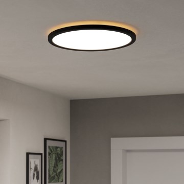 Eglo - LED Prigušiva plafonjera za kupatilo LED/18,5W/230V 2700-6500K pr. 38,9 cm IP44 crno + Daljinski upravljač