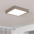 Eglo - LED prigušiva plafonska svetiljka LED/17W/230V, matni hrom, 21x21 cm