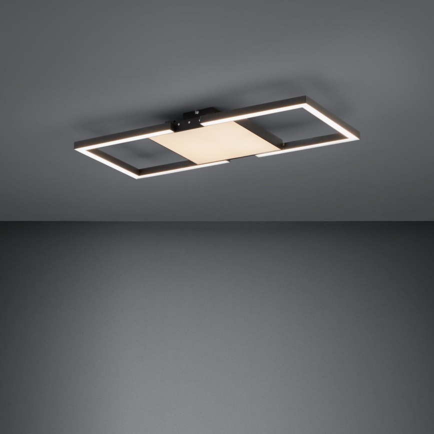 Eglo - LED prigušiva plafonska svetiljka LED/26,2W/230V 2700-6500K crna + daljinski upravljač