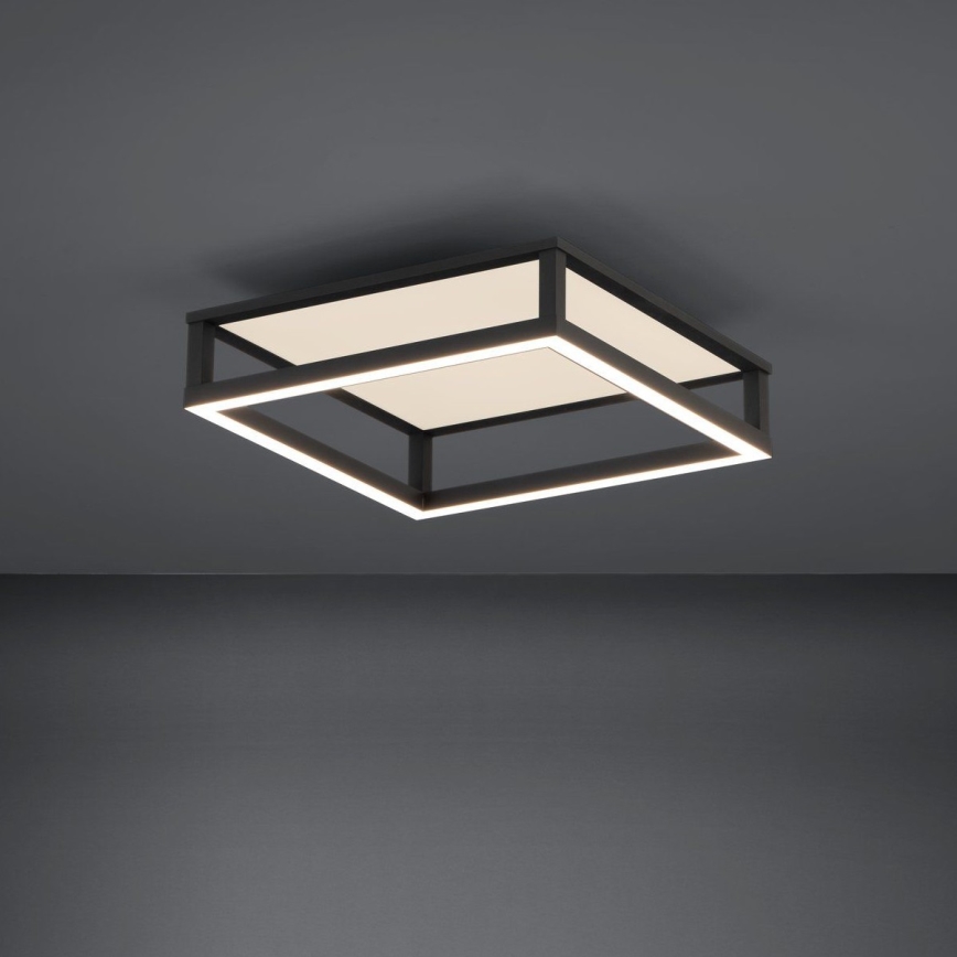 Eglo - LED prigušiva plafonska svetiljka LED/29,4W/230V 2700-6500K crna + daljinski upravljač