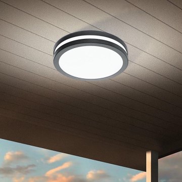 Eglo - LED prigušiva plafonska svetiljka za kupatilo LOCANA-C LED/14W/230V Bluetooth IP44 antracit