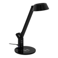Eglo - LED prigušiva stolna lampa na dodir sa bežičnim punjenjem LED/4,8W/230V crna