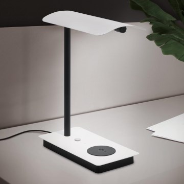 Eglo - LED Prigušiva stona lampa na dodir sa bežičnim punjenjem LED/5,8W/230V bela