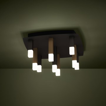 Eglo - LED prigušiva stropna svetiljka 9xLED/3,1W/230V 3000K antracit/zlatna