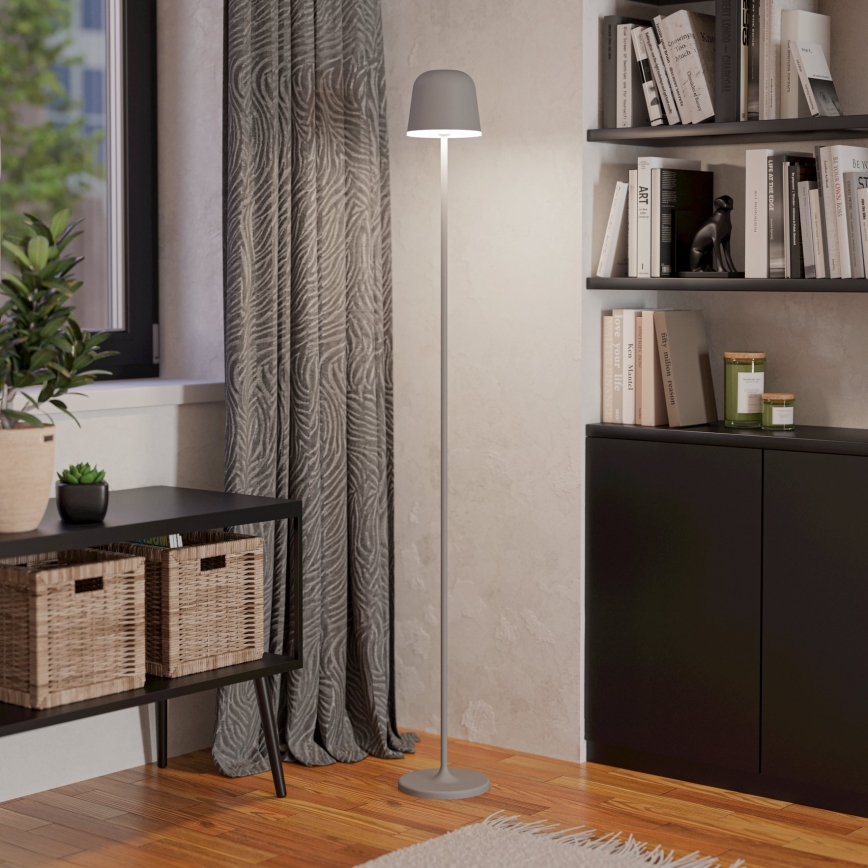 Eglo - LED Prigušiva vanjska punjiva stojeća lampa LED/4,3W/5V 2400/3000/4000K IP54 sivo