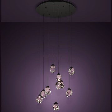 Eglo - LED Prigušivi luster na sajli 10xLED/3W/230V 3000K crno/prozirna