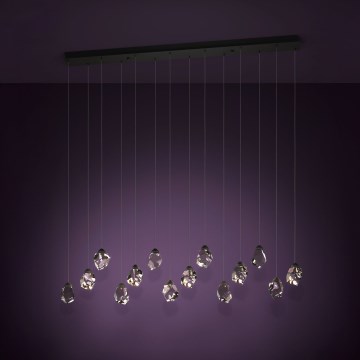 Eglo - LED Prigušivi luster na sajli 14xLED/3W/230V 3000K crno/prozirna