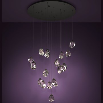Eglo - LED Prigušivi luster na sajli 17xLED/3W/230V 3000K crno/prozirna