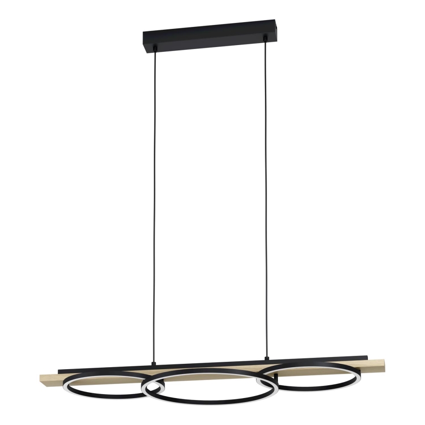 Eglo - LED Prigušivi luster na sajli 2xLED/12,5W/230V+1xLED/15,5W 3000K bež/crno