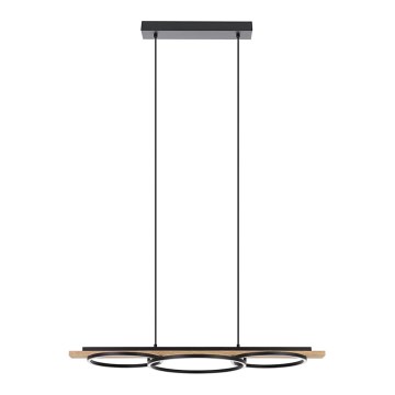 Eglo - LED Prigušivi luster na sajli 2xLED/12,5W/230V+1xLED/15,5W 3000K braon/crno