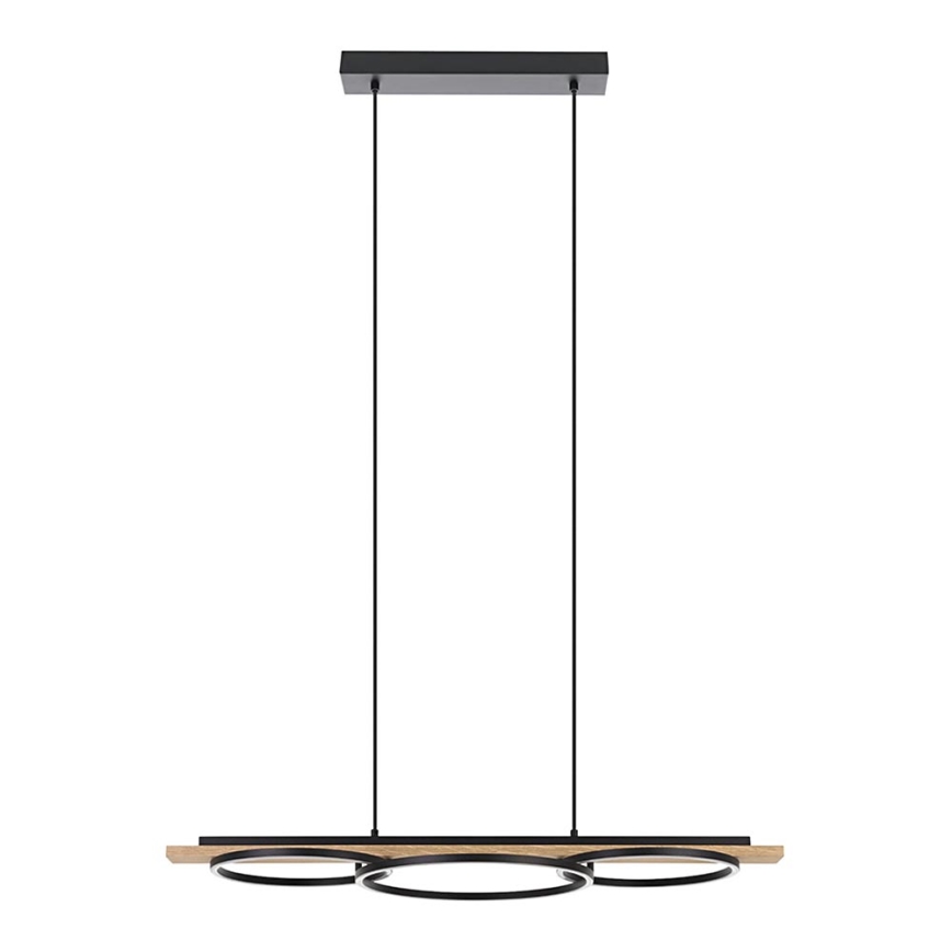 Eglo - LED Prigušivi luster na sajli 2xLED/12,5W/230V+1xLED/15,5W 3000K braon/crno