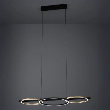 Eglo - LED Prigušivi luster na sajli 2xLED/12,5W/230V + LED/15,5W 3000K crno