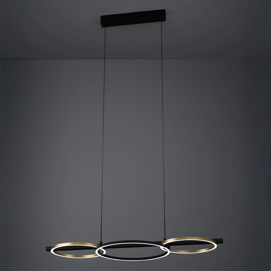 Eglo - LED Prigušivi luster na sajli 2xLED/12,5W/230V + LED/15,5W 3000K crno