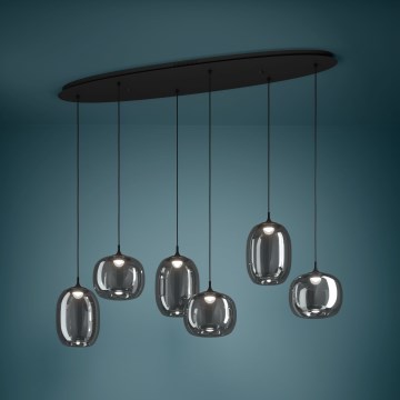Eglo - LED Prigušivi luster na sajli 6xLED/3,7W/230V 2700-6500K dimno + Daljinski upravljač