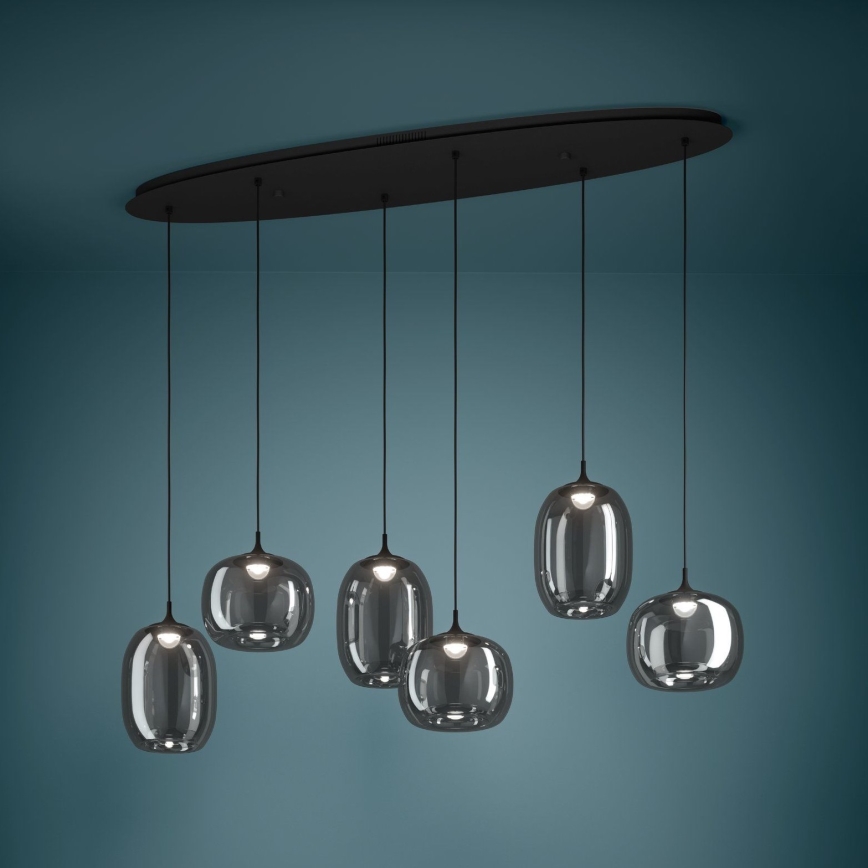 Eglo - LED Prigušivi luster na sajli 6xLED/3,7W/230V 2700-6500K dimno + Daljinski upravljač