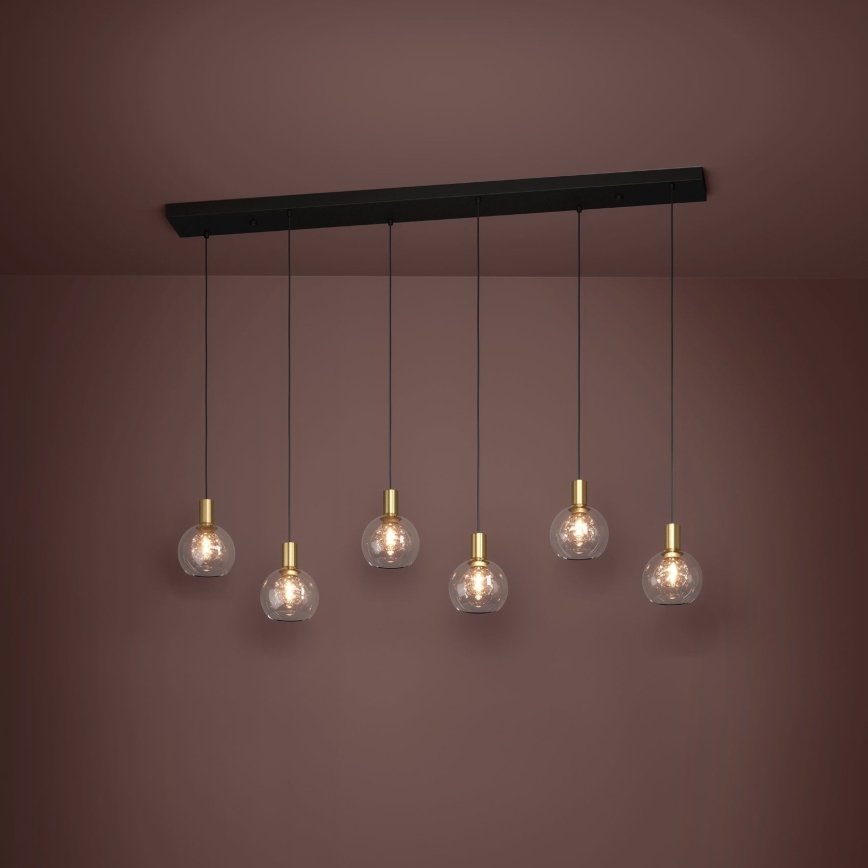 Eglo - LED Prigušivi luster na sajli 6xLED/5,4W/230V 3000K zlatna