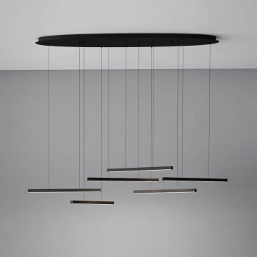 Eglo - LED Prigušivi luster na sajli 6xLED/8,4W/230V 3000K crno