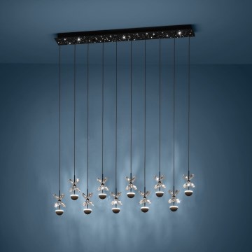 Eglo - LED Prigušivi luster na sajli LED/23W/230V 3000K crno
