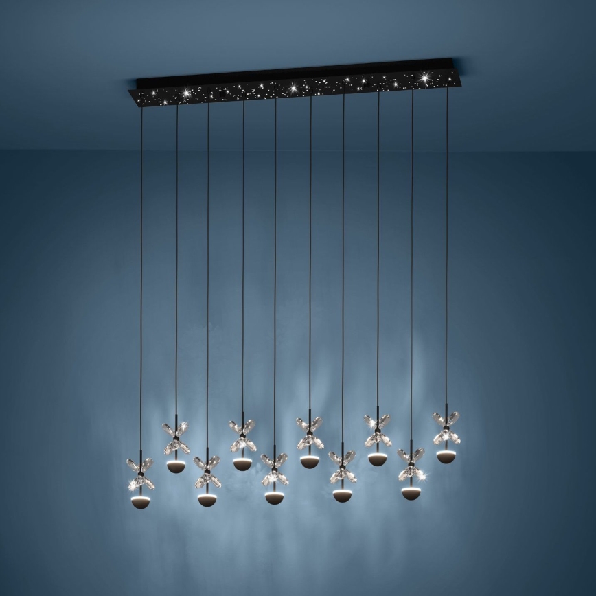 Eglo - LED Prigušivi luster na sajli LED/23W/230V 3000K crno