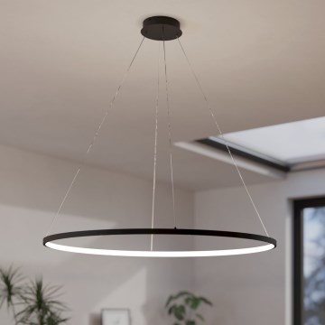 Eglo - LED Prigušivi luster na sajli LED/40W/230V 2700-6500K crno + Daljinski upravljač