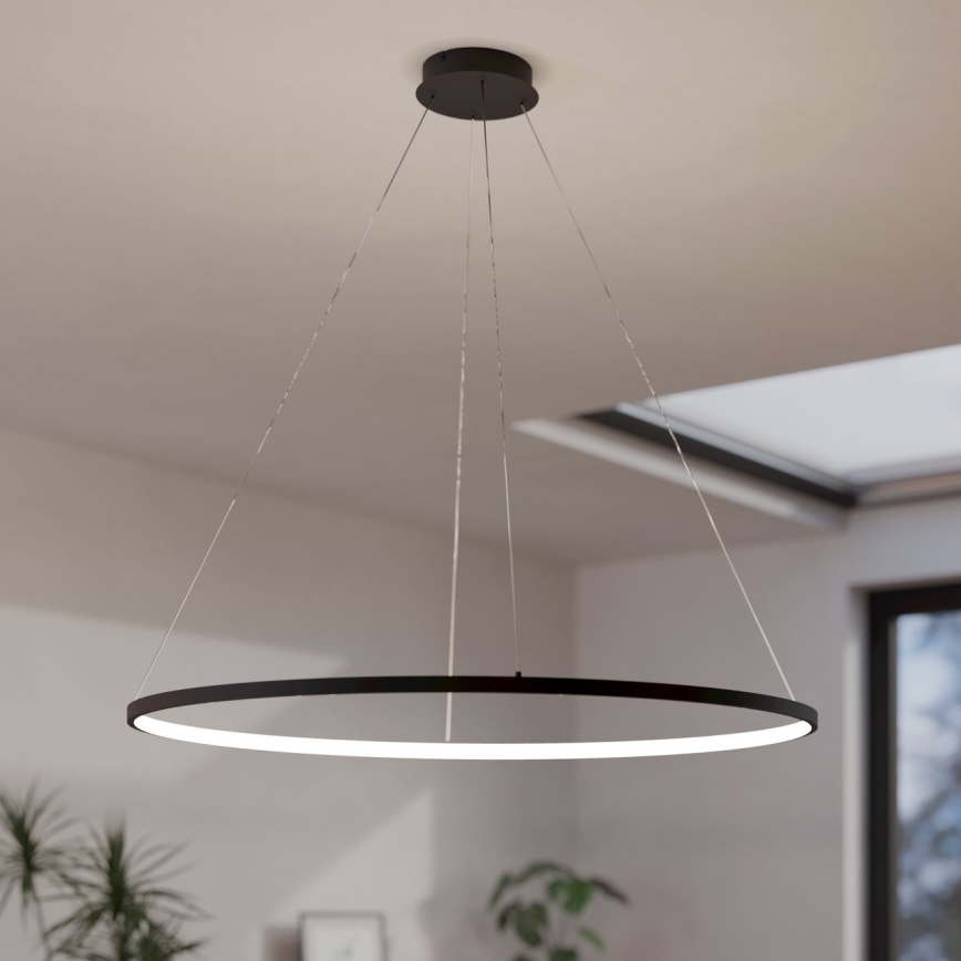 Eglo - LED Prigušivi luster na sajli LED/40W/230V 2700-6500K crno + Daljinski upravljač