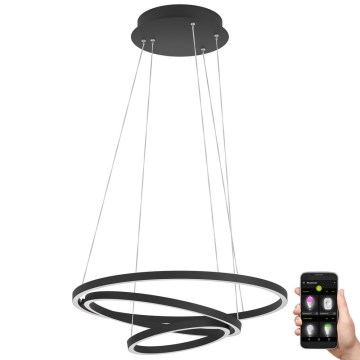Eglo - LED Prigušivi luster na sajli LED/43,2W/230V crno